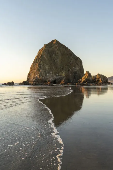 Framed Print : Haystack Rock with low tide, Cannon Beach, Clatsop county, Oregon Framed Print : Haystack Rock with low tide, Cannon Beach, Clatsop county, Oregon