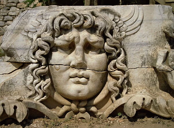 Head of Medusa, Didyma, Anatolia, Turkey, Asia Minor, Eurasia