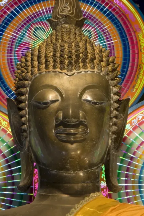 Framed Print : Head of a statue of the Buddha, Wat Ong Teu, Vientiane, Laos, Indochina, Southeast Asia, Asia Framed Print : Head of a statue of the Buddha, Wat Ong Teu, Vientiane, Laos, Indochina, Southeast Asia, Asia