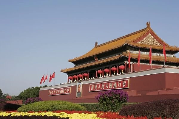 The Heavenly Gate to the Forbidden City, Tiananmen Square, Beijing (Peking), China, Asia