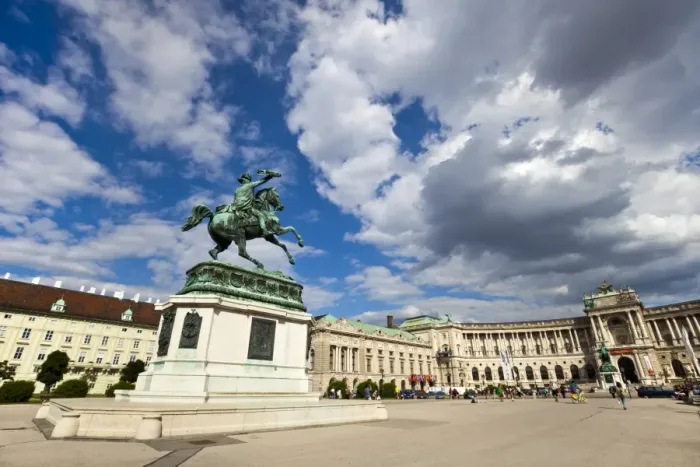 Framed Print : Heldenplatz, Hofburg, Neue Burg section, equestrian statue of Archduke Charles of Austria Framed Print : Heldenplatz, Hofburg, Neue Burg section, equestrian statue of Archduke Charles of Austria