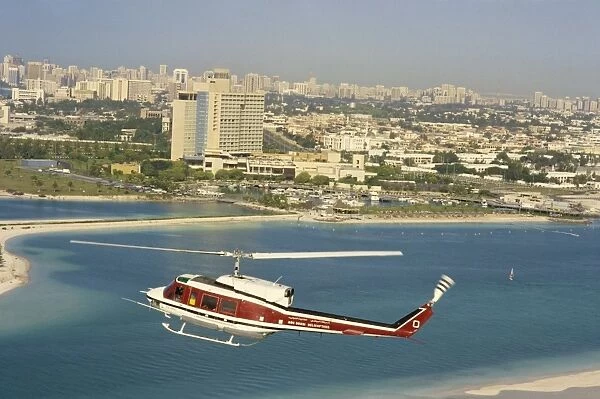 Helicopter over Abu Dhabi, U