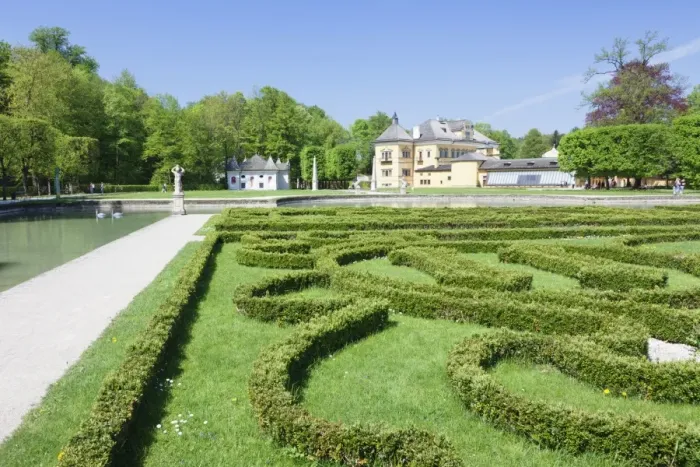 Framed Print : Hellbrunn Palace and formal garden, UNESCO World Heritage Site, Salzburg, Salzburger Land, Austria, Europe Framed Print : Hellbrunn Palace and formal garden, UNESCO World Heritage Site, Salzburg, Salzburger Land, Austria, Europe