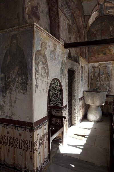 Hemitage monastery of St. John the Evangelist, UNESCO World Heritage Site, Patmos, Dodecanese, Greek Islands, Greece, Europe