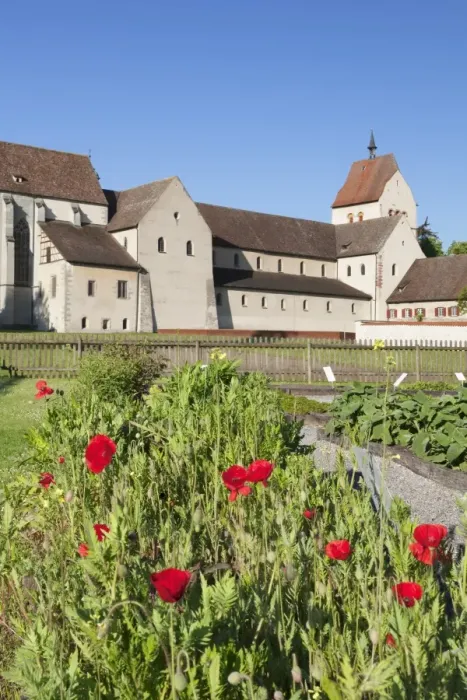 Framed Print : Herb garden, St. Maria und Markus Cathedral, Mittelzell, UNESCO World Heritage Site Framed Print : Herb garden, St. Maria und Markus Cathedral, Mittelzell, UNESCO World Heritage Site