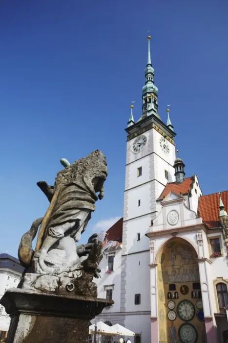 Framed Print : Hercules Fountain in front of Town Hall in Upper Square (Horni Namesti) Framed Print : Hercules Fountain in front of Town Hall in Upper Square (Horni Namesti)