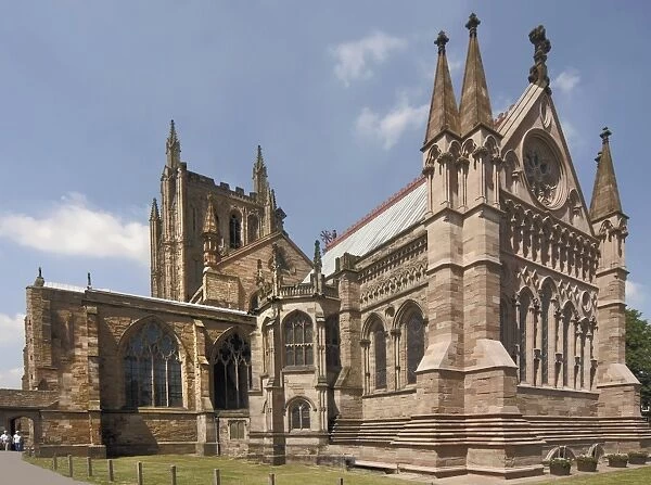 Hereford Cathedral, Hereford, Herefordshire, Midlands, England, United Kingdom, Europe