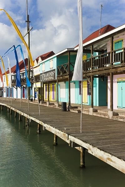 Heritage Quay shopping district in St. Johns, Antigua, Leeward Islands
