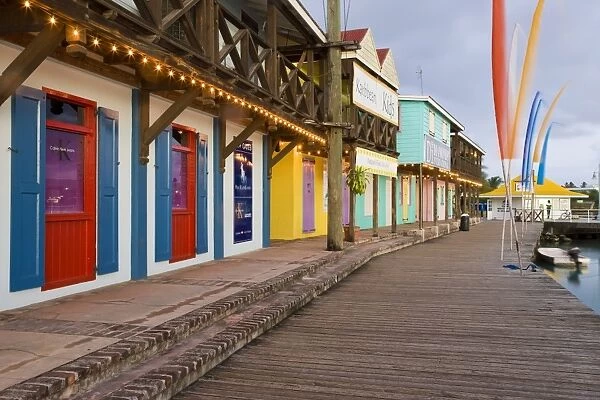 Heritage Quay shopping district in St. Johns, Antigua, Leeward Islands