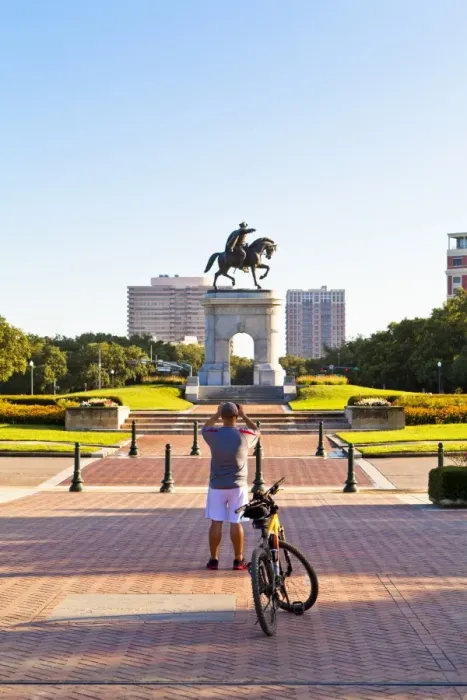 Framed Print : Hermann Park, Sam Houston monument, Houston, Texas, United States of America, North