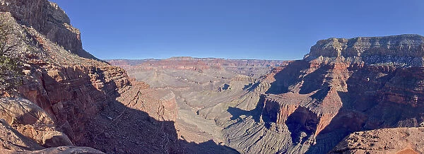 Hermit Canyon at Grand Canyon viewed from the east side of Yuma Point along the Boucher Trail with Pima Point on the upper right, Grand Canyon National Park, UNESCO World Heritage Site, Arizona, United States of America, North America