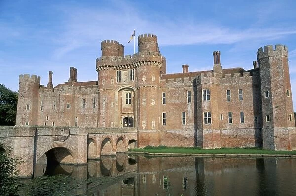 Herstmonceux castle, dating from 15th century, Sussex, England, United Kingdom, Europe