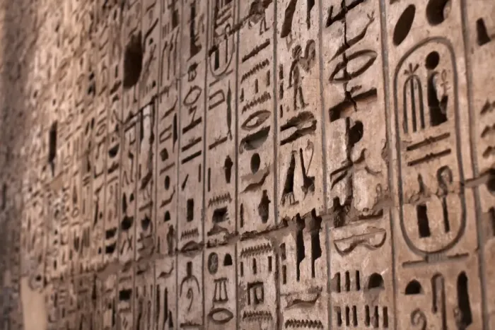 Framed Print : Hieroglyphics adorn the walls of Medinet Habu temple complex, Thebes, UNESCO World Heritage Site Framed Print : Hieroglyphics adorn the walls of Medinet Habu temple complex, Thebes, UNESCO World Heritage Site