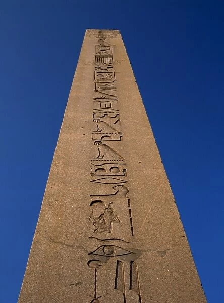 Hieroglyphics on the obelisk in Hippodrome Square in Istanbul
