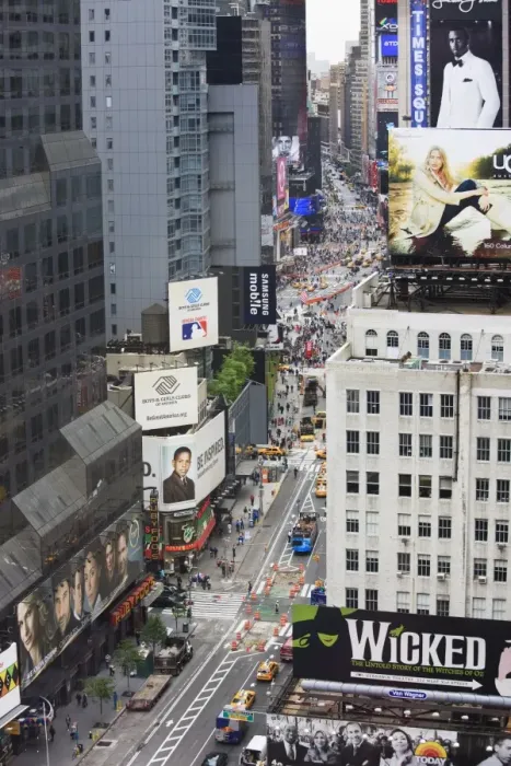 Framed Print : High angle view, Broadway and Times Square, Manhattan, New York City, New York Framed Print : High angle view, Broadway and Times Square, Manhattan, New York City, New York