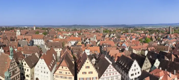 Framed Print : High angle view over Rothenburg ob der Tauber, Romantische Strasse, Franconia, Bavaria, Germany, Europe Framed Print : High angle view over Rothenburg ob der Tauber, Romantische Strasse, Franconia, Bavaria, Germany, Europe