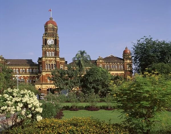 The High Court building, Yangon (Rangoon), Myanmar (Burma), Asia