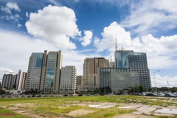 High rise buildings in the center of Brasilia, Brazil, South America