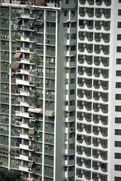 Framed Print : High rise flats in Happy Valley, Hong Kong, China, Asia