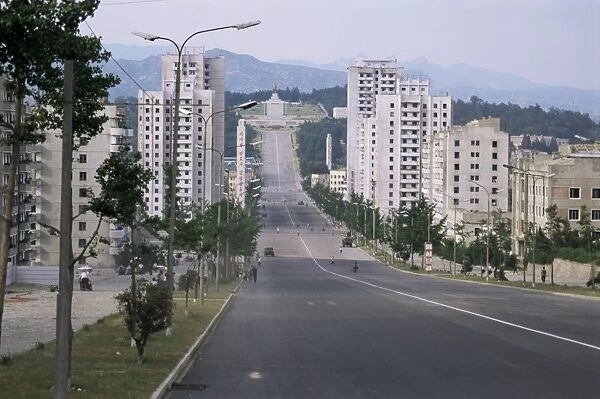 High-rise flats and over-sized street