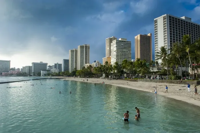 Framed Print : High rise hotels on Waikiki Beach, Oahu, Hawaii, United States of America, Pacific Framed Print : High rise hotels on Waikiki Beach, Oahu, Hawaii, United States of America, Pacific