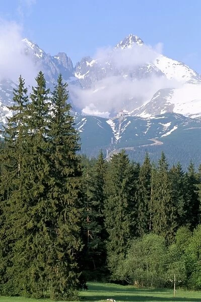 High Tatra Mountains from Tatranska Lomnica