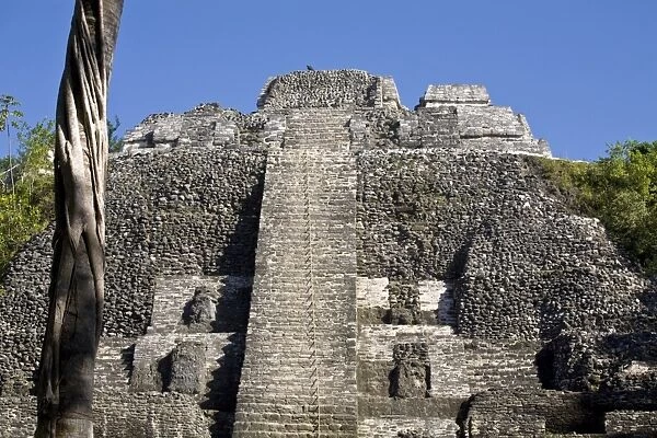 High Temple (Structure N10-43), the highest temple at the Mayan site of Lamanai