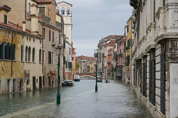 High tide in Venice in November 2019, Fondamenta della Misericordia, Venice