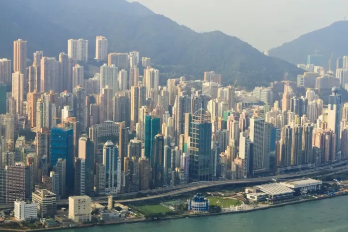 Framed Print : High view of the Hong Kong Island skyline and Victoria Harbour, Hong Kong, China, Asia Framed Print : High view of the Hong Kong Island skyline and Victoria Harbour, Hong Kong, China, Asia