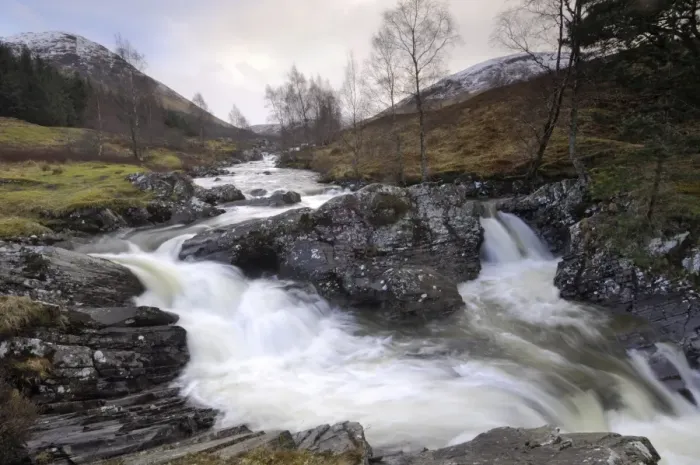 Framed Print : Highland river near Glen Lyon, Perth and Kinross, Scotland, United Kingdom, Europe Framed Print : Highland river near Glen Lyon, Perth and Kinross, Scotland, United Kingdom, Europe
