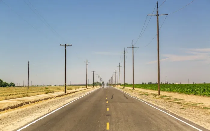 Framed Print : Highway and electricity poles, California, United States of America, North America Framed Print : Highway and electricity poles, California, United States of America, North America