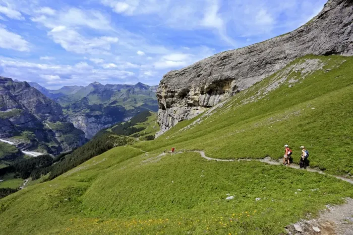 Framed Print : Hikers at Kleine Scheidegg, Grindelwald, Bernese Oberland, Switzerland, Europe Framed Print : Hikers at Kleine Scheidegg, Grindelwald, Bernese Oberland, Switzerland, Europe