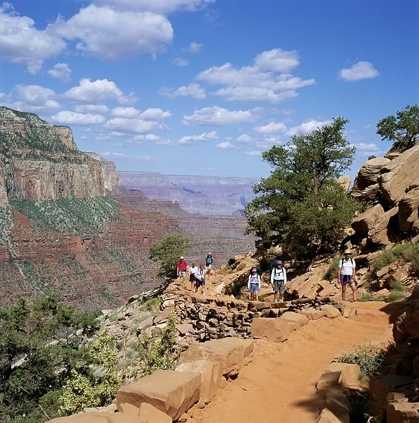 Hikers return from Canyon base