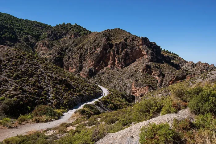 Framed Print : Hiking trail in the arid gorge canyon landscape of Los Cahorros Monachil, Monachil, Sierra Nevada, Granada, Andalusia, Spain, Europe Framed Print : Hiking trail in the arid gorge canyon landscape of Los Cahorros Monachil, Monachil, Sierra Nevada, Granada, Andalusia, Spain, Europe
