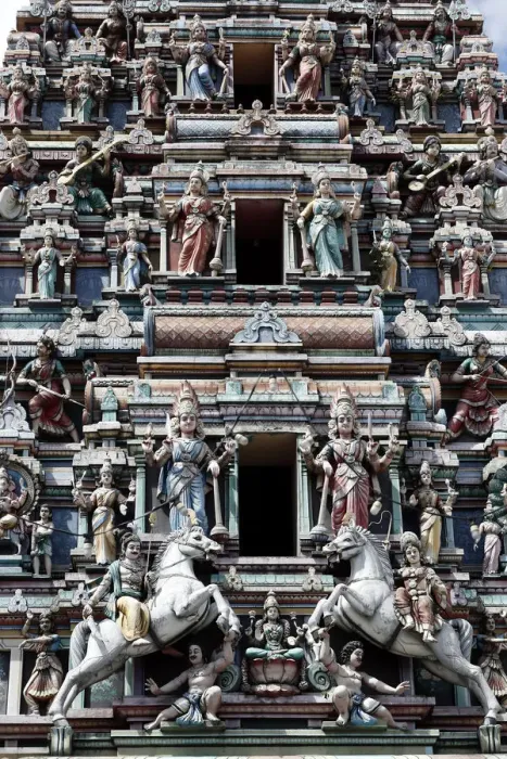 Framed Print : Hindu gods adorn the five storey Raja Gopuram, Sri Mahamariamman Hindu Temple Framed Print : Hindu gods adorn the five storey Raja Gopuram, Sri Mahamariamman Hindu Temple