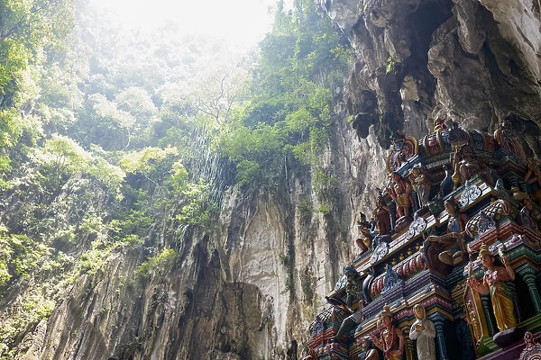 A Hindu Shrine within the Batu Caves, near Kuala Lumpur, Malaysia, Southeast Asia, Asia