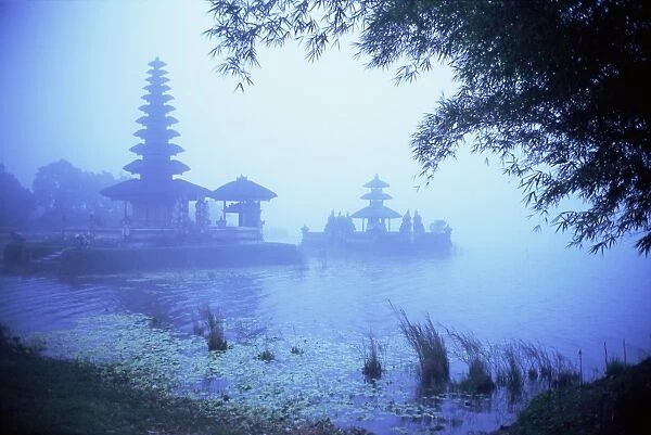 Hindu temple of Bataun in the mist