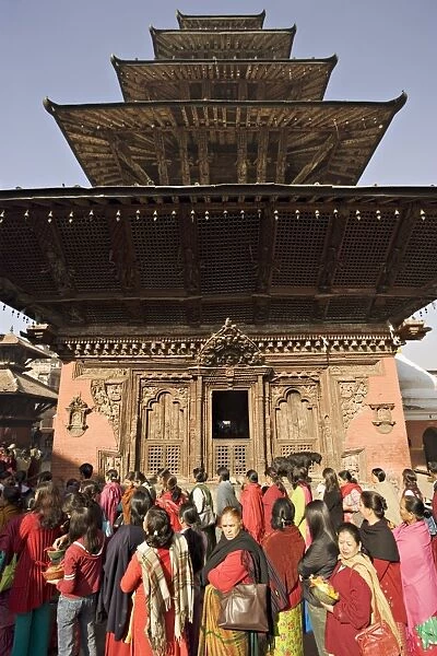Hindu temple with a five storey pagoda roof built in 1392