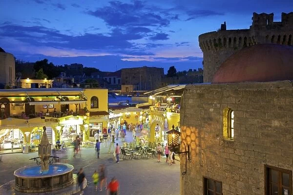 Hippocrates Square, Rhodes, Dodecanese, Greek Islands, Greece, Europe