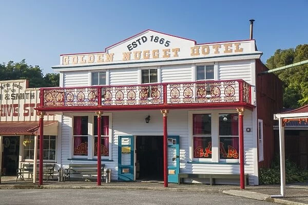 Historic building evoking the west coasts gold-mining past, Shantytown, Greymouth