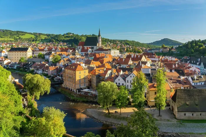 Framed Print : Historic center of Cesky Krumlov as seen from The Castle and Chateau, UNESCO World Heritage Site, Cesky Krumlov, South Bohemian Region, Czech Republic (Czechia), Europe Framed Print : Historic center of Cesky Krumlov as seen from The Castle and Chateau, UNESCO World Heritage Site, Cesky Krumlov, South Bohemian Region, Czech Republic (Czechia), Europe