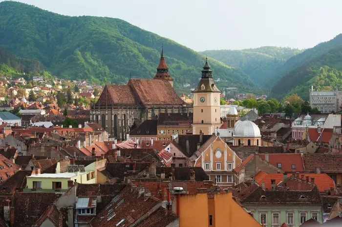 Framed Print : Historic city centre of Brasov, Transylvania, Romania Framed Print : Historic city centre of Brasov, Transylvania, Romania