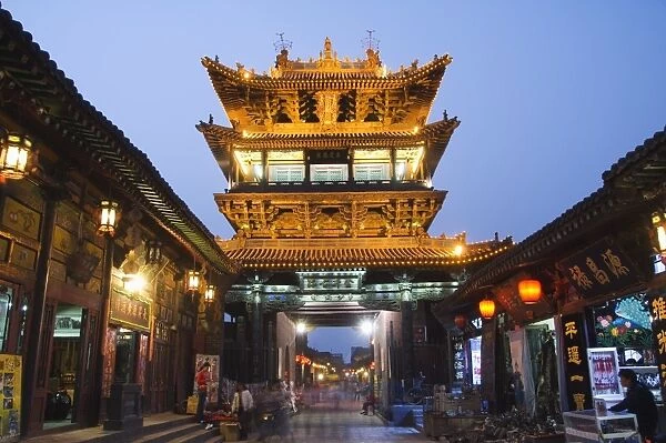 Historic city watch tower, UNESCO World Heritage Site, Pingyao City, Shanxi Province