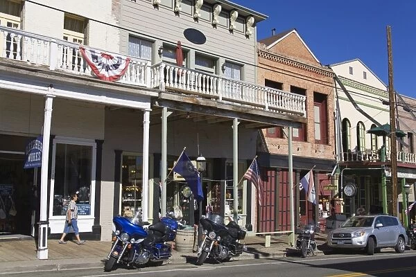 Historic downtown district in Virginia City, Nevada, United States of America