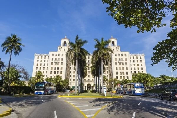 The historic Hotel Nacional de Cuba located on the Malecon in the middle of Vedado