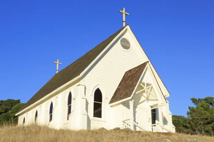 Framed Print : Historic Old St. Hilarys Church, Tiburon, Marin County, California, United States of America, North America Framed Print : Historic Old St. Hilarys Church, Tiburon, Marin County, California, United States of America, North America