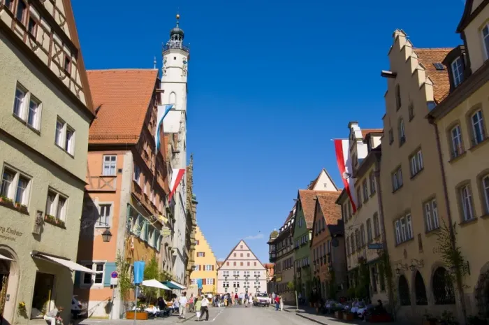 Framed Print : The historic town of Rothenburg ob der Tauber, Franconia, Bavaria, Germany, Europe