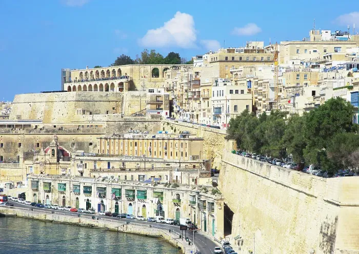 Framed Print : Historic waterfront buildings on Grand Harbour waterside, Valletta, Malta, Mediterranean, Europe Framed Print : Historic waterfront buildings on Grand Harbour waterside, Valletta, Malta, Mediterranean, Europe