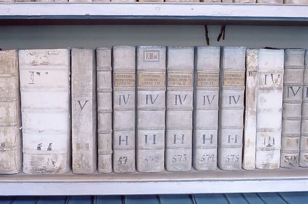 Historical books at Strahov Monastery, Hradcany, Prague, Czech Republic, Europe