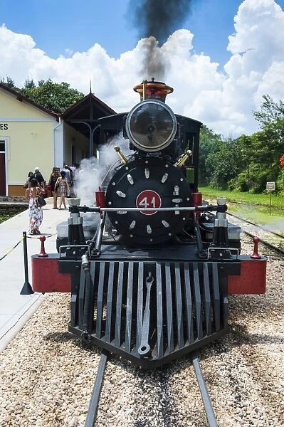 Historical steam train Maria Fumaca in Tiradentes, Minas Gerais, Brazil, South America